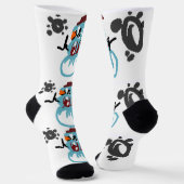 Schneemann Winter Socken (Gewinkelt)