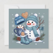 Schneemann Winter Stimmung Weihnachten Feiertag (Vorderseite)
