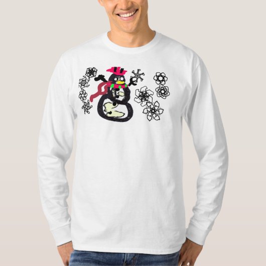 Schneemann Winter T-Shirt (Vorderseite)