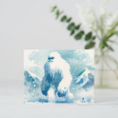 Schneemann Winter Watercolor Postkarte (Stehend Vorderseite)