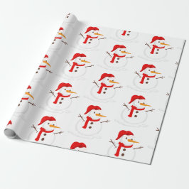 Schneemann Winter Weihnachten Wrapping Paper Geschenkpapier
