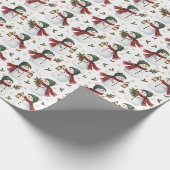 Schneemann Winter-Willkommens-Geschenkverpackung W Geschenkpapier (Ecke)