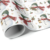 Schneemann Winter-Willkommens-Geschenkverpackung W Geschenkpapier (Rolleneckpunkt)