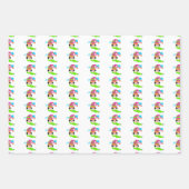 Schneemann Wintersaison Wrapping Paper Geschenkpapier Set (Vorderseite 3)