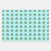 Schneemann Wintersaison Wrapping Paper Geschenkpapier Set (Vorderseite 2)