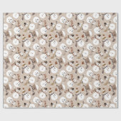 Schneemann-Wrap-Papier Geschenkpapier (Flach)