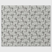 Schneemann-Wrap-Papier Geschenkpapier (Flach)