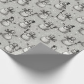 Schneemann-Wrap-Papier Geschenkpapier (Ecke)