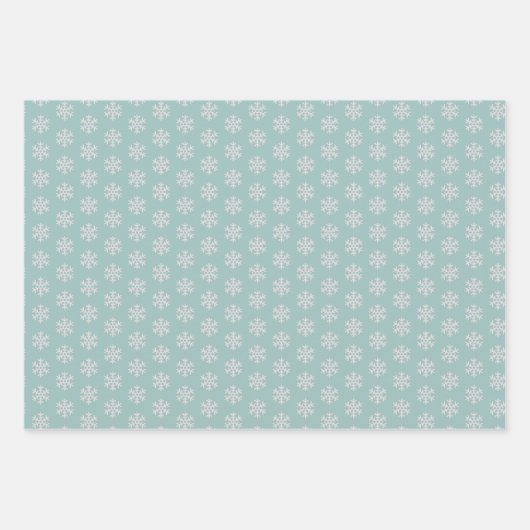 Schneemann Wrapping Paper Flat Sheet Set 3 Geschenkpapier Set (Vorderseite 2)