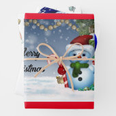 Schneemann Wrapping Paper Flat Sheet Set 3 Geschenkpapier Set (Beispiel)