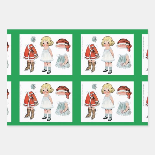 Schneemann Wrapping Paper Flat Sheet Set 3 Geschenkpapier Set (Vorderseite 3)