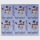 Schneemann Wrapping Paper Geschenkpapier (Flach)