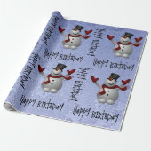 Schneemann Wrapping Paper Geschenkpapier (Ungerollt)