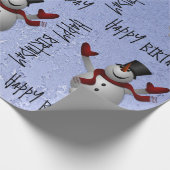 Schneemann Wrapping Paper Geschenkpapier (Ecke)