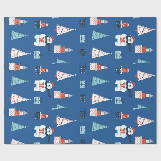 Schneemann-Wrapping Paper Geschenkpapier (Flach)
