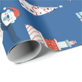 Schneemann-Wrapping Paper Geschenkpapier (Rolleneckpunkt)