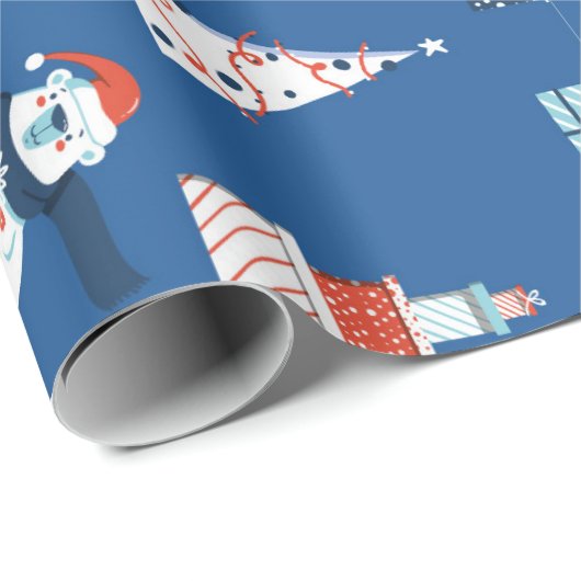 Schneemann-Wrapping Paper Geschenkpapier (Rolleneckpunkt)