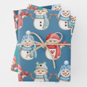 Schneemann Wrapping Paper Set Geschenkpapier Set (Beispiel)