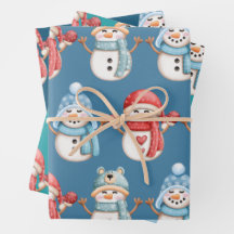 Schneemann Wrapping Paper Set
