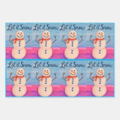 Schneemann-Wunderland Geschenkpapier Set (Vorderseite 2)