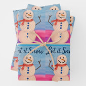 Schneemann-Wunderland Geschenkpapier Set (Beispiel)