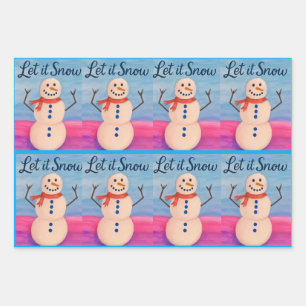 Schneemann-Wunderland  Geschenkpapier Set