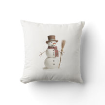 Schneemann Wurf Kissen