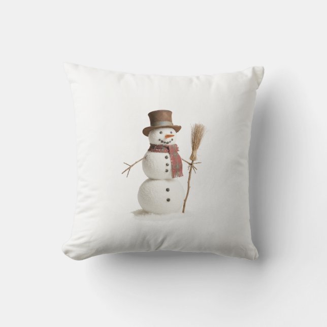 Schneemann Wurf Kissen (Vorderseite)
