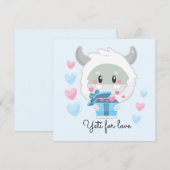 Schneemann Yeti für Liebe Card (Vorne/Hinten)