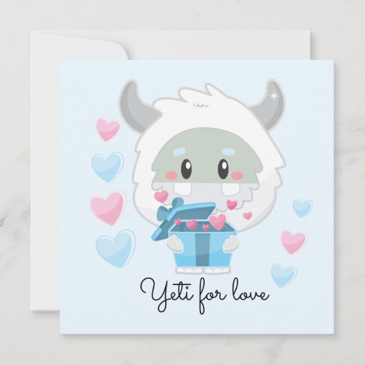 Schneemann Yeti für Liebe Card (Vorderseite)