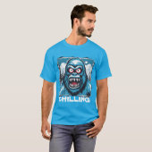 Schneemann Yeti Monster Creepy Winter T-Shirt (Vorne ganz)