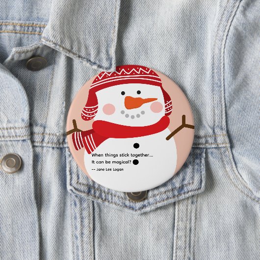 Schneemann Zitat Sagen Button (Beispiel)