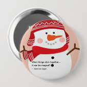 Schneemann Zitat Sagen Button (Vorne & Hinten)