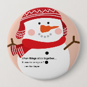 Schneemann Zitat Sagen Button (Vorderseite)