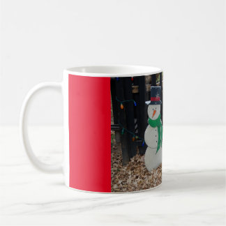 Schneemann zu Weihnachten im Winter Kaffeetasse