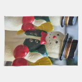 Schneemann zu Weihnachten Küchentuch (Horizontal)