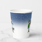 Schneemann zu Weihnachten Pappbecher (Rechts)