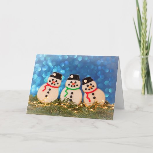 Schneemann Zuckerplätzchen Weihnachten (Vorderseite)