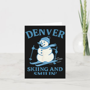 Schneemann zum Skifahren in Denver Colorado Karte