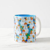 Schneemann Zweifarbige Tasse (VorderseiteRechts)