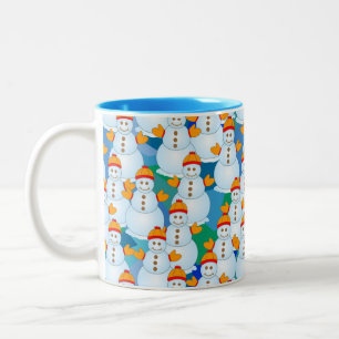 Schneemann Zweifarbige Tasse