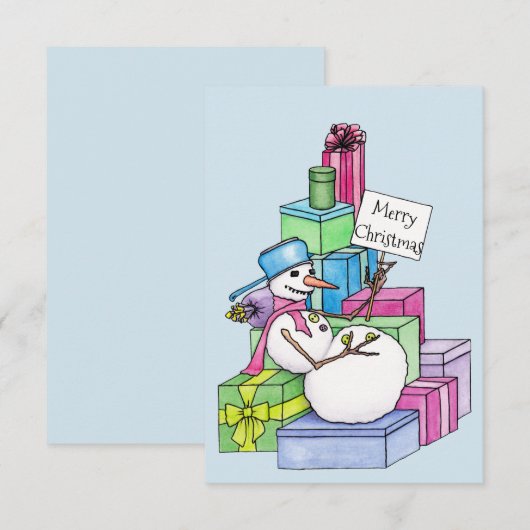 Schneemännchen auf Geschenken (Vorne/Hinten)