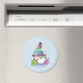 Schneemännchen auf Geschenken Magnet (In Situ (Geschirrspüler))
