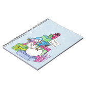 Schneemännchen auf Geschenken Notizblock (Linke Seite)