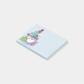 Schneemännchen auf Geschenken Post-it Klebezettel (angewinkelt)