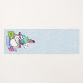 Schneemännchen auf Geschenken Yogamatte (Vorderseite (Horizontal))