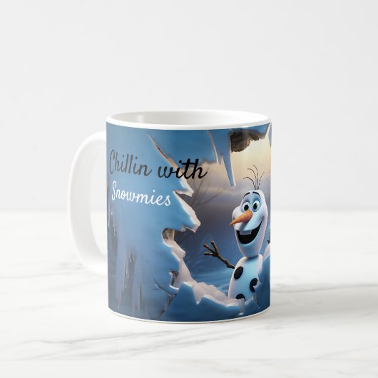 Schneemännchen mit lustigen Weihnachten Kaffeetasse (Vorderseite Links)