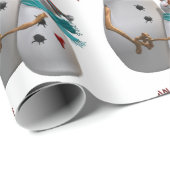 Schneemännchen umarmen Winterschneemänner Geschenkpapier (Rolleneckpunkt)