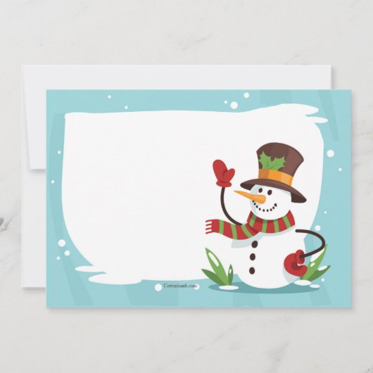 Schneemanneinladung Einladung (Rückseite)
