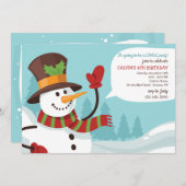 Schneemanneinladung Einladung (Vorne/Hinten)